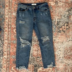 KanCan Relaxed Fit Distressed Jeans